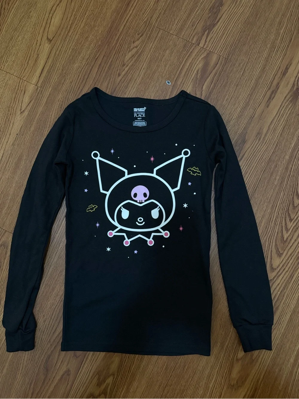 The Children's Place Black 'Kuromi' Character Graphic Long Sleeve Tee